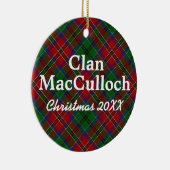 Clan MacCulloch Scottish Tartan Keramisch Ornament (Rechts)