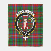 Clan MacCulloch Tartan Pset Fleece Deken (Voorkant)