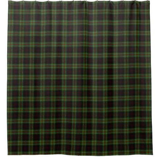 Clan MacDiarmid Green Black Red Tartan Douchegordijn (Voorkant)