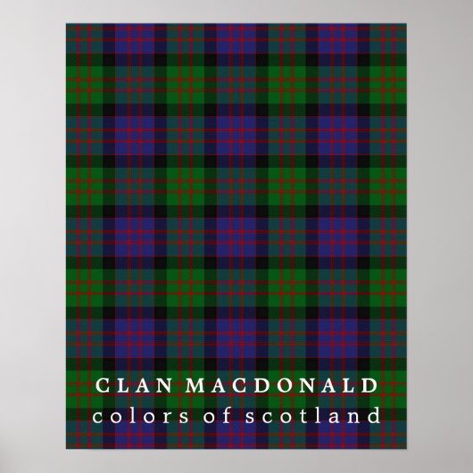 Clan MacDonald Colors of Scotland Tartan Poster (Voorkant)