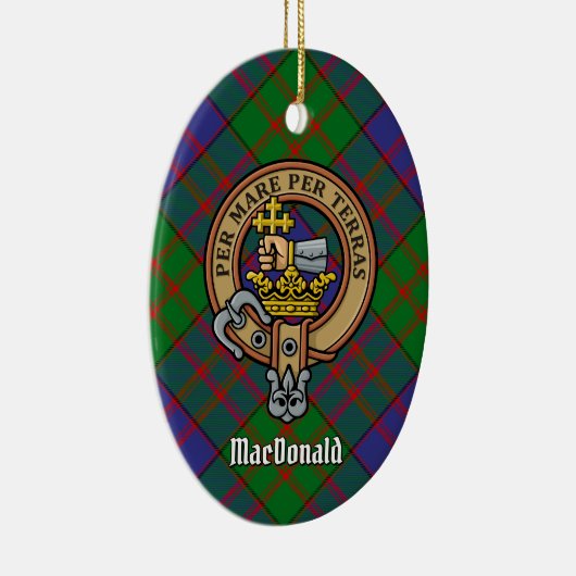 Clan MacDonald Crest Ceramic Ornament (Rechts)