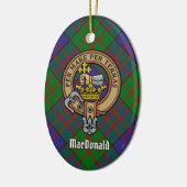 Clan MacDonald Crest Ceramic Ornament (Links)