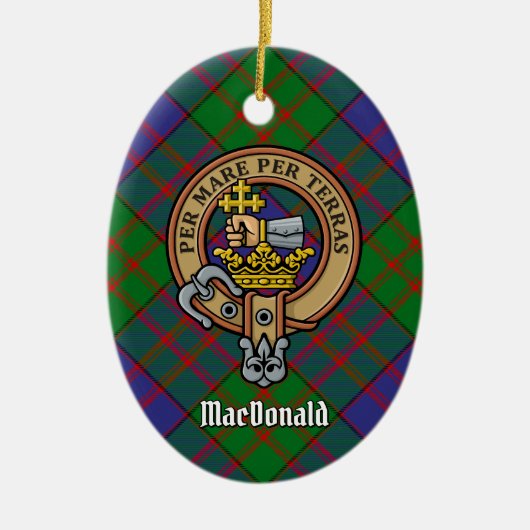 Clan MacDonald Crest Ceramic Ornament (Voorkant)