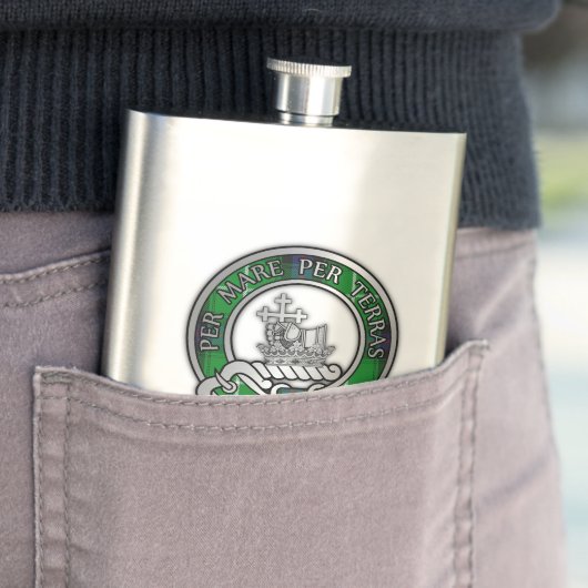 Clan MacDonald Crest Flask Flacon (Voorbeeld)