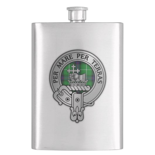 Clan MacDonald Crest Flask Flacon (Voorkant)
