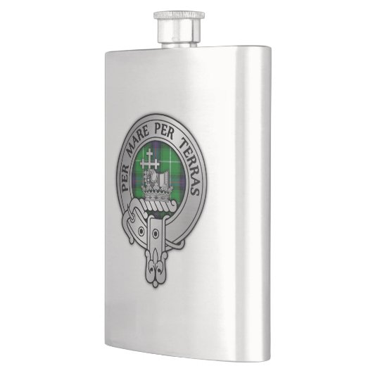 Clan MacDonald Crest Flask Flacon (Links)