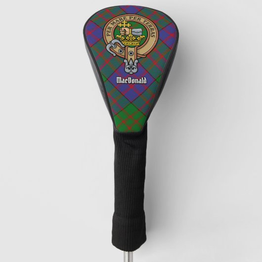 Clan MacDonald Crest Golf Head Hoesje Golfheadcover (Voorkant)