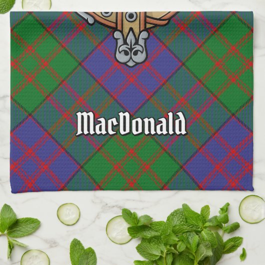 Clan MacDonald Crest Kitchen Towel Theedoek (Gevouwen)