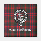 Clan MacDonald Crest & Modern Tartan Magneet (Voorkant)