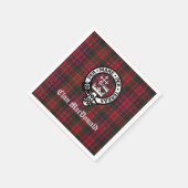 Clan MacDonald Crest & Modern Tartan Servet (Hoek)