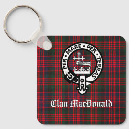 Clan MacDonald Crest & Modern Tartan Sleutelhanger