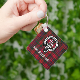 Clan MacDonald Crest & Modern Tartan Sleutelhanger