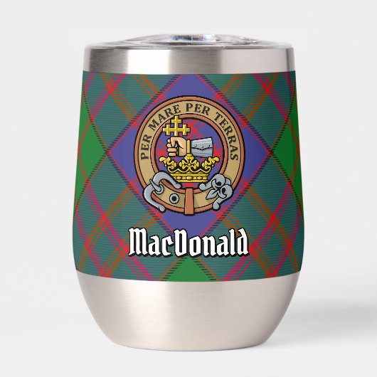 Clan MacDonald Crest over Tartan (Voorkant)