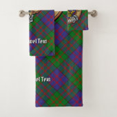 Clan MacDonald Crest over Tartan Bad Handdoek (Insitu)