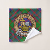 Clan MacDonald Crest over Tartan Bad Handdoek (Wasdoekje)