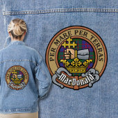 Clan MacDonald Crest over Tartan Denim Jacket