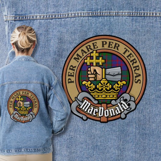 Clan MacDonald Crest over Tartan Denim Jacket