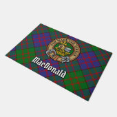 Clan MacDonald Crest over Tartan Deurmat (Schuin)