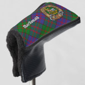 Clan MacDonald Crest over Tartan Golfheadcover (3/4 voorkant)