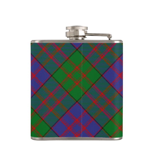 Clan MacDonald Crest over Tartan Heupfles (Achterkant)