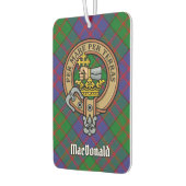 Clan MacDonald Crest over Tartan Luchtverfrisser (Links)