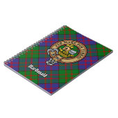 Clan MacDonald Crest over Tartan Notitieboek (Linkerzijde)
