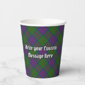 Clan MacDonald Crest over Tartan Paper Cups Papieren Bekers (Achterkant)