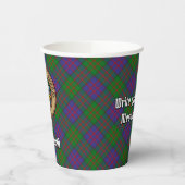 Clan MacDonald Crest over Tartan Paper Cups Papieren Bekers (Links)
