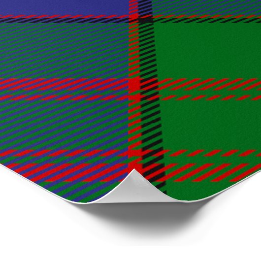 Clan MacDonald Crest over Tartan Poster (Hoek)