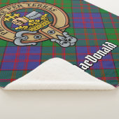 Clan MacDonald Crest over Tartan Sherpa Deken (3/4)