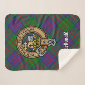 Clan MacDonald Crest over Tartan Sherpa Deken (Voorkant (horizontaal))
