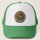 Clan MacDonald Crest over Tartan Trucker Hat Trucker Pet (Voorkant)