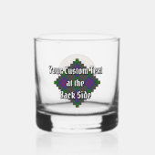 Clan MacDonald Crest over Tartan Whisky Glas (Achterkant)