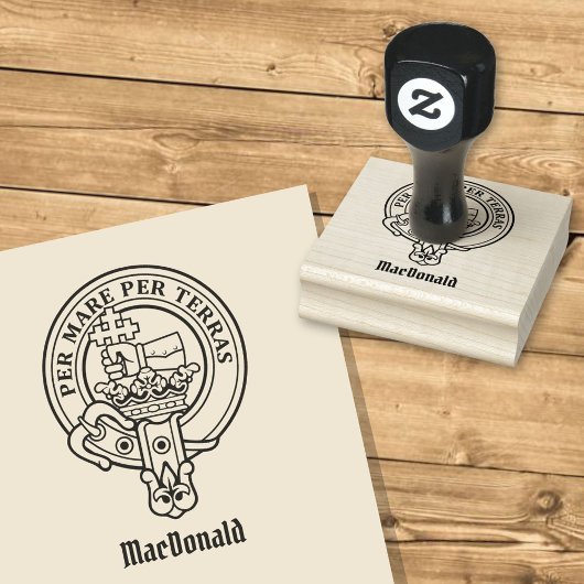 Clan MacDonald Crest Rubber Stamp Rubberstempel