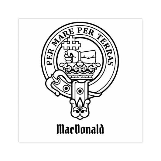 Clan MacDonald Crest Rubber Stamp Rubberstempel (Afrduk)