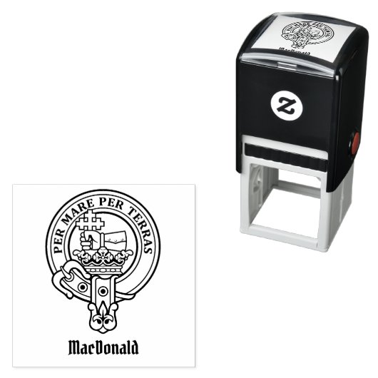 Clan MacDonald Crest Self-Inking Stamp Zelfinktende Stempel (In situ)