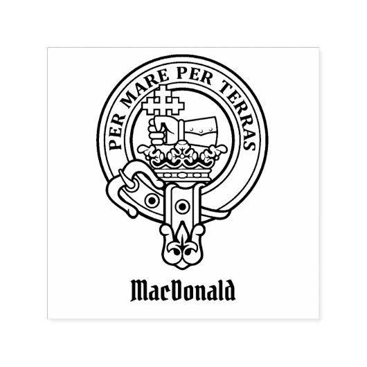 Clan MacDonald Crest Self-Inking Stamp Zelfinktende Stempel (Design)