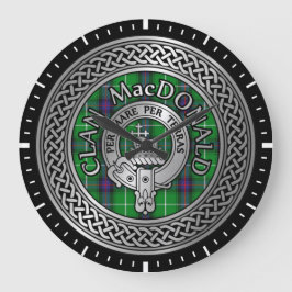 Clan MacDonald Crest & Tartan Knot Grote Klok