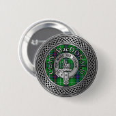 Clan MacDonald Crest & Tartan Knot Ronde Button 5,7 Cm (Voorkant /achterkant)