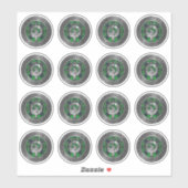 Clan MacDonald Crest & Tartan Knot Sticker (Vel)