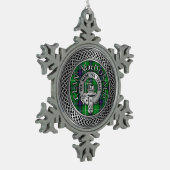 Clan MacDonald Crest & Tartan Knot Tin Sneeuwvlok Ornament (Links)