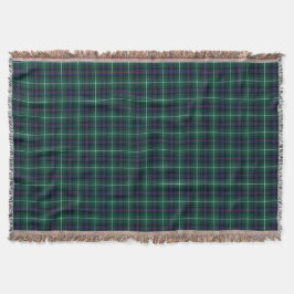 Clan MacDonald Donkerblauw en Groen Schots Tartan Deken