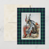 Clan MacDonald Illustratie Tartan Lijst Briefkaart (Voorkant / Achterkant)