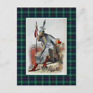 Clan MacDonald  Illustratie Tartan Lijst Briefkaart