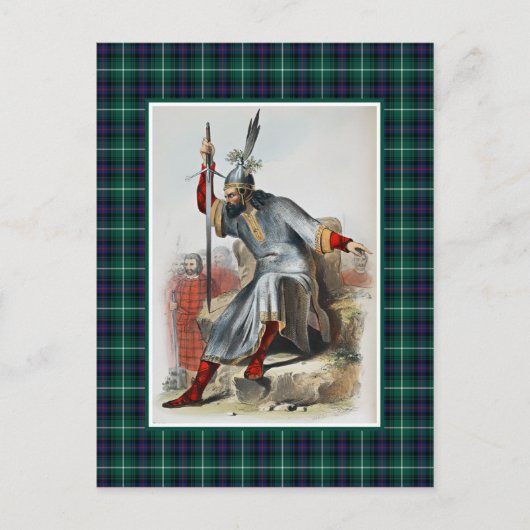 Clan MacDonald Illustratie Tartan Lijst Briefkaart (Voorkant)