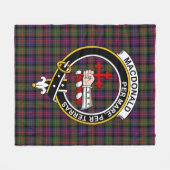 Clan MacDonald Modern Macdonalds of Sleat Tartan P Fleece Deken (Voorkant (Horizontaal))
