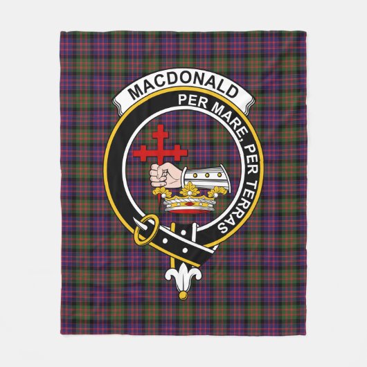 Clan MacDonald Modern Macdonalds van Donald Tartan Fleece Deken (Voorkant)