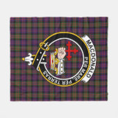 Clan MacDonald Modern Macdonalds van Donald Tartan Fleece Deken (Voorkant (Horizontaal))