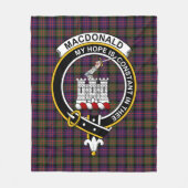 Clan MacDonald Modern Macdonalds van Ranald Tartan Fleece Deken (Voorkant)