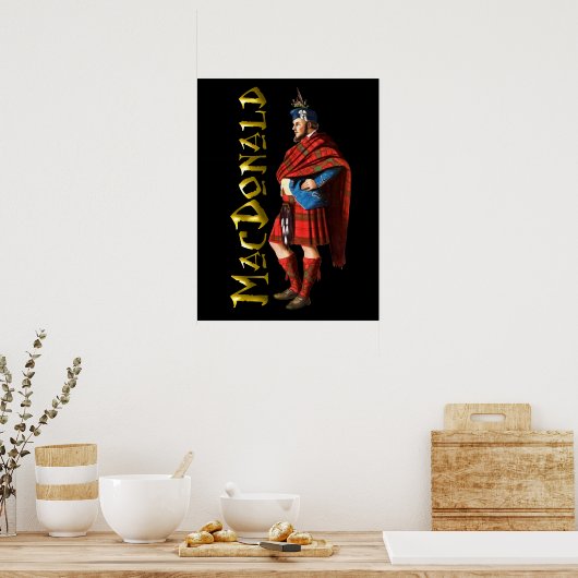 Clan MacDonald Scottish Highland Dream Poster (Keuken)